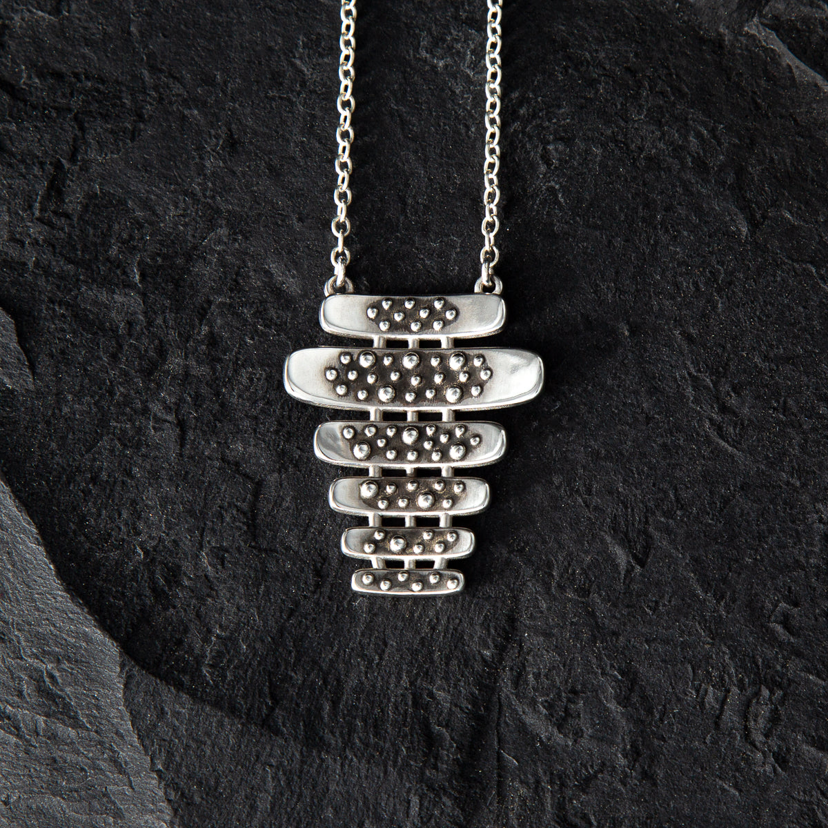 Silver Chuck and Ray Lounge Necklace