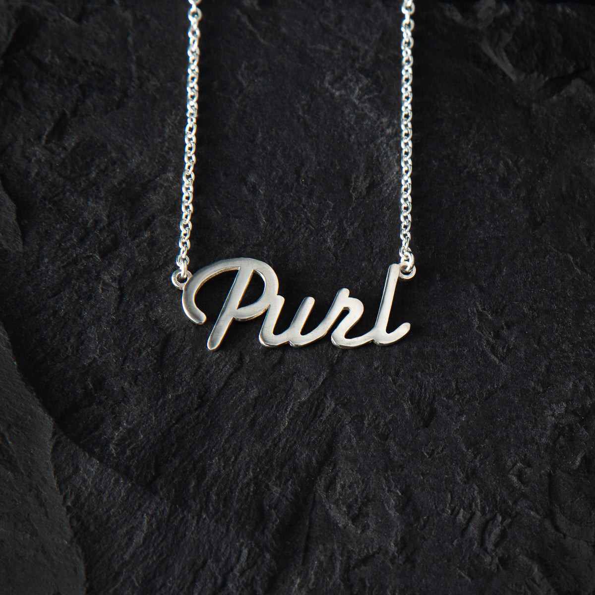 Sterling Silver Purl Necklace