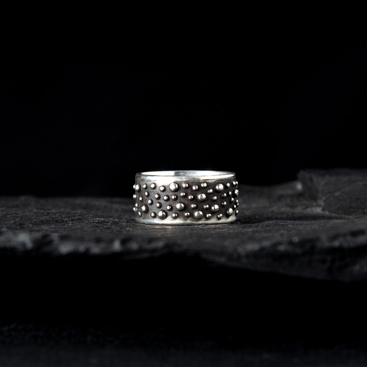 Sterling Silver Demi-Sec Bubble Band Ring