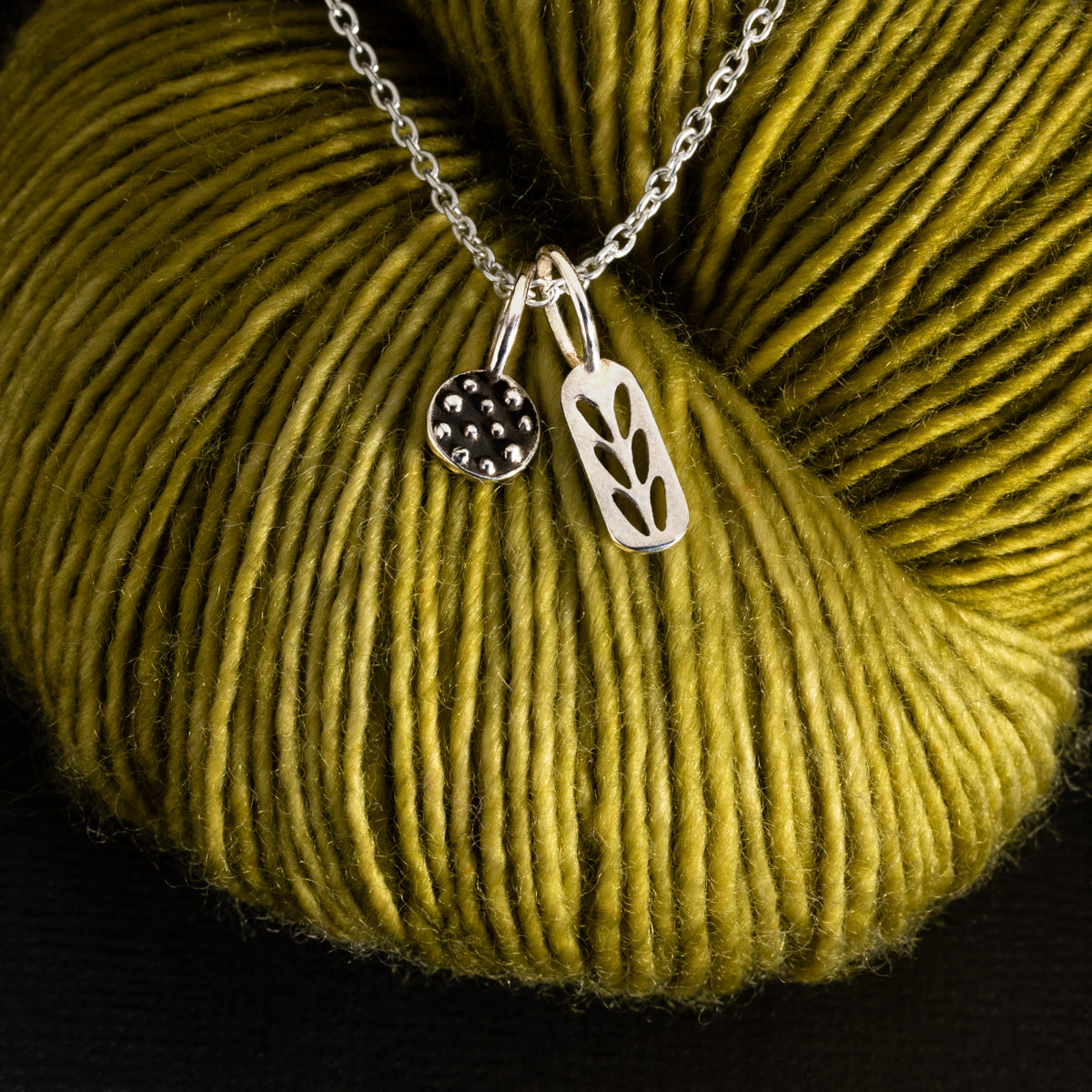 SALE! Stockinette Stitch & Demi-Sec Stitch Markers Necklace- In Case Of A Knit Marker Emergency