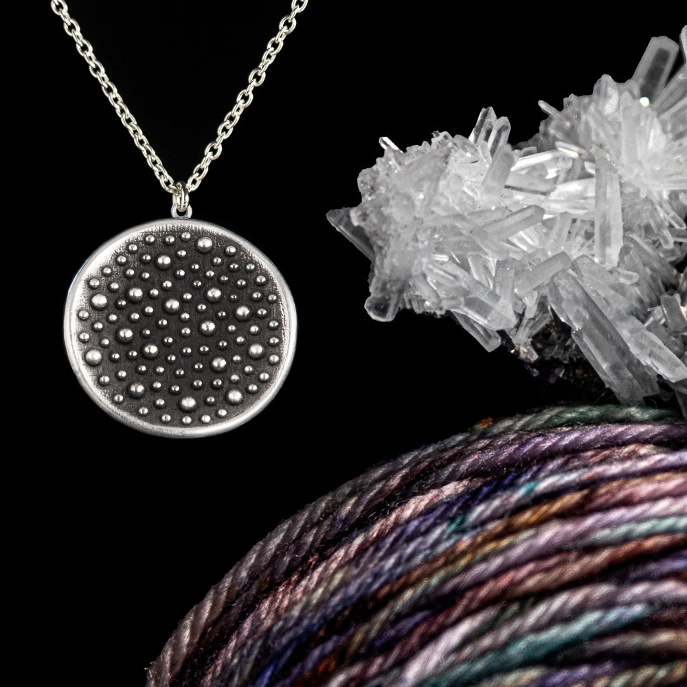 Porterness Demi-Sec Bubbles Round Wave Necklace -Sterling Silver
