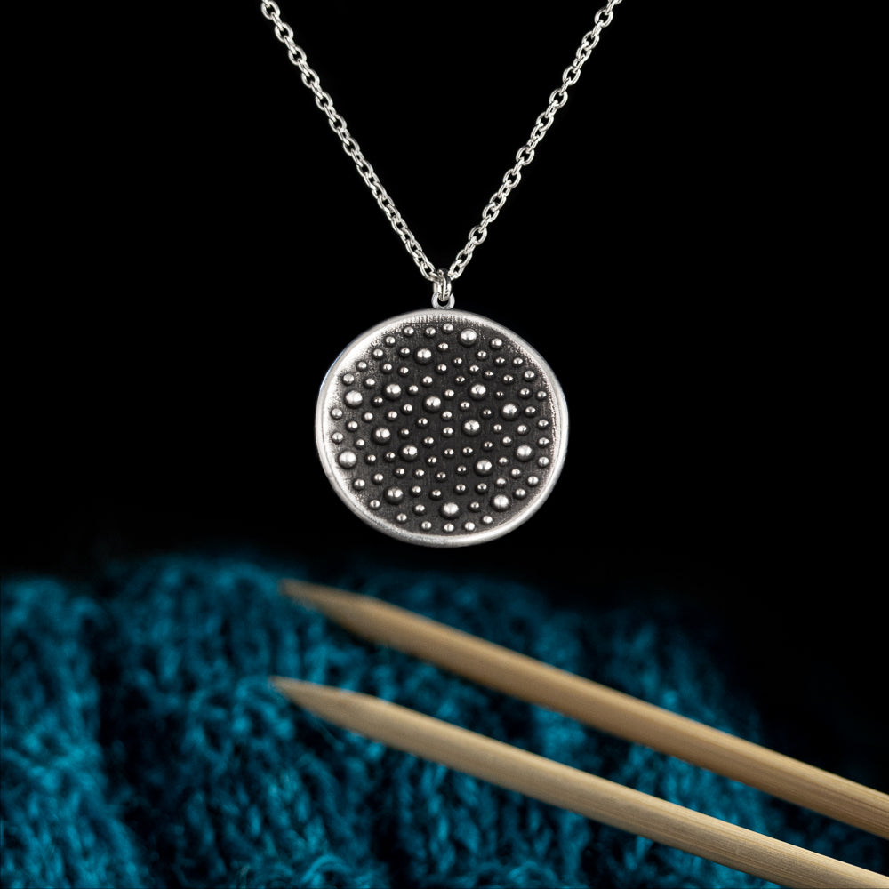 Porterness Demi-Sec Bubbles Round Wave Necklace -Sterling Silver