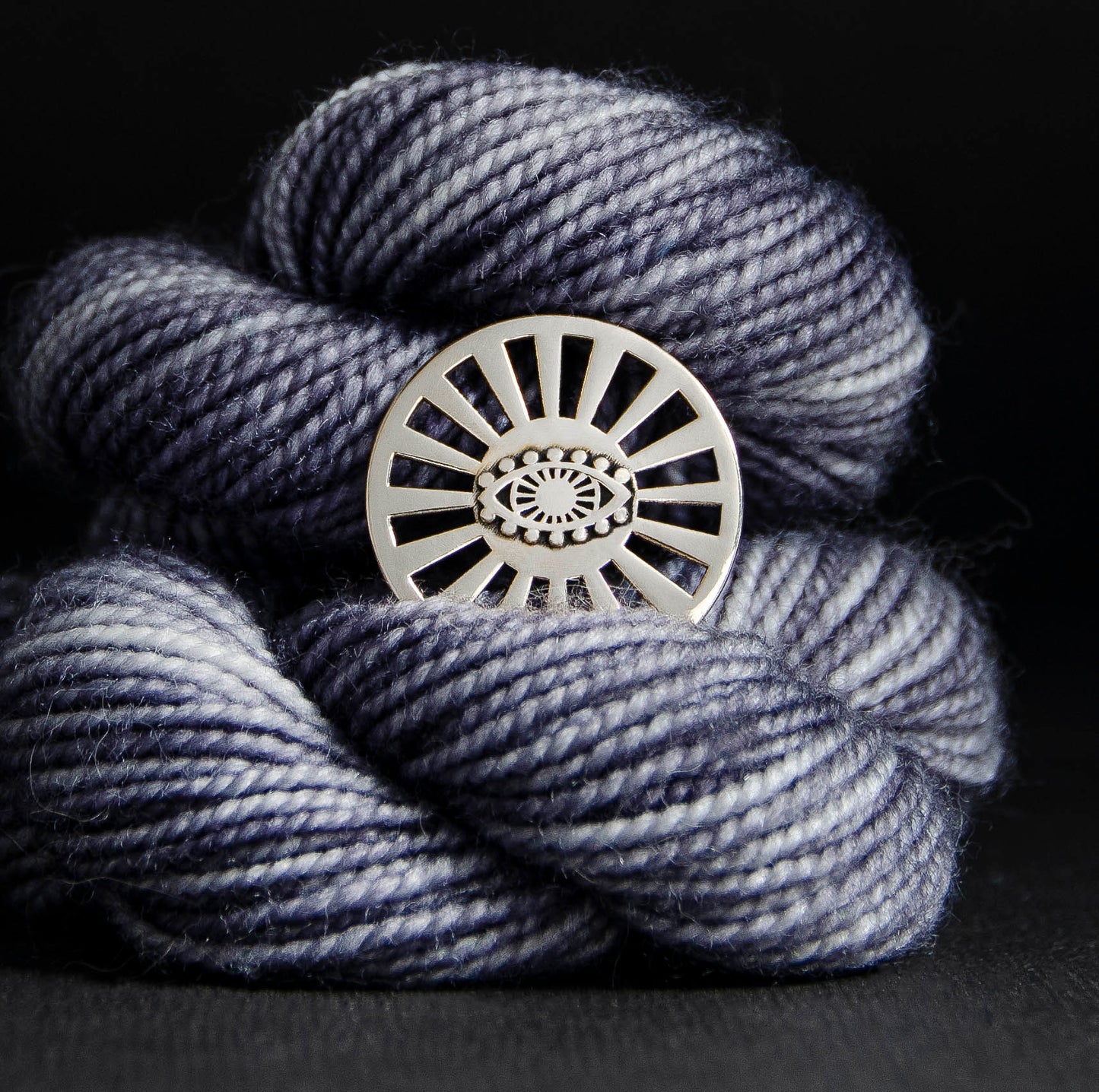 Sterling Silver Radiating Eye Button