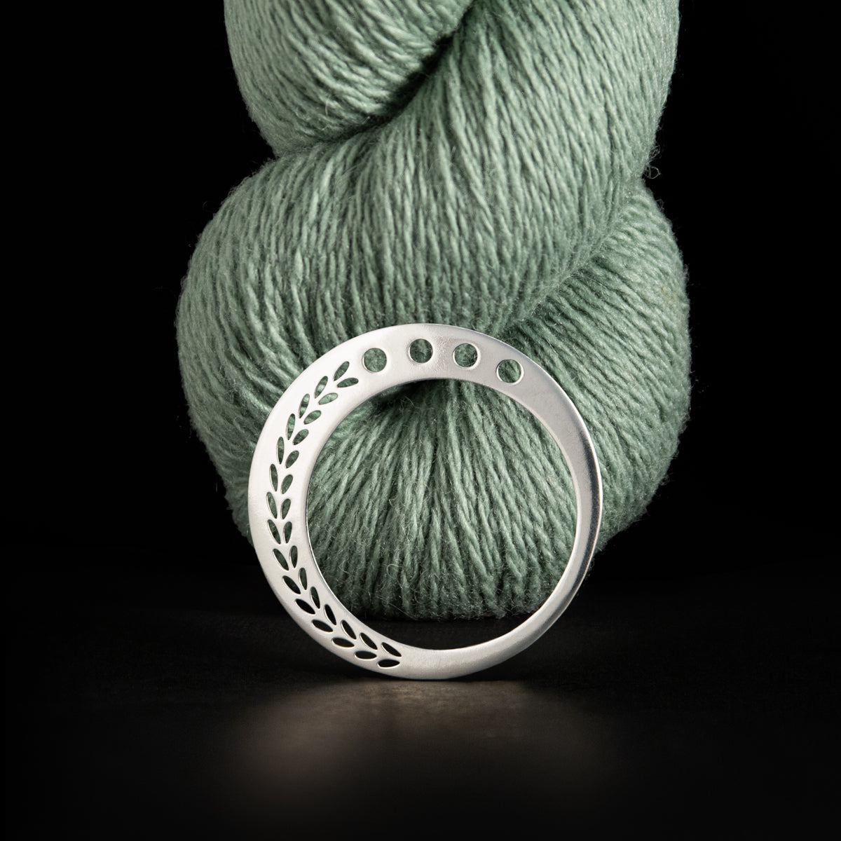 Sterling Silver Stockinette Sash / Shawl Ring
