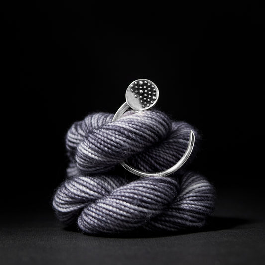 Small Sterling Round Demi-Sec Shawl Pin
