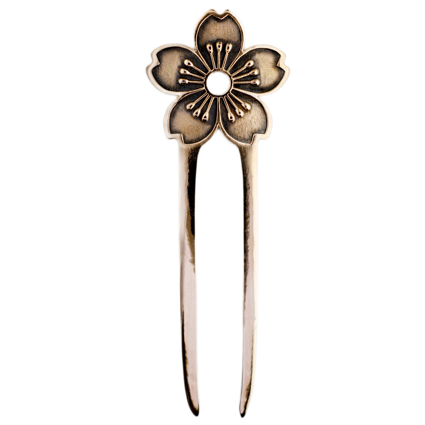 Porterness bronze Blossom Shawl Pin Fork for knitting moms