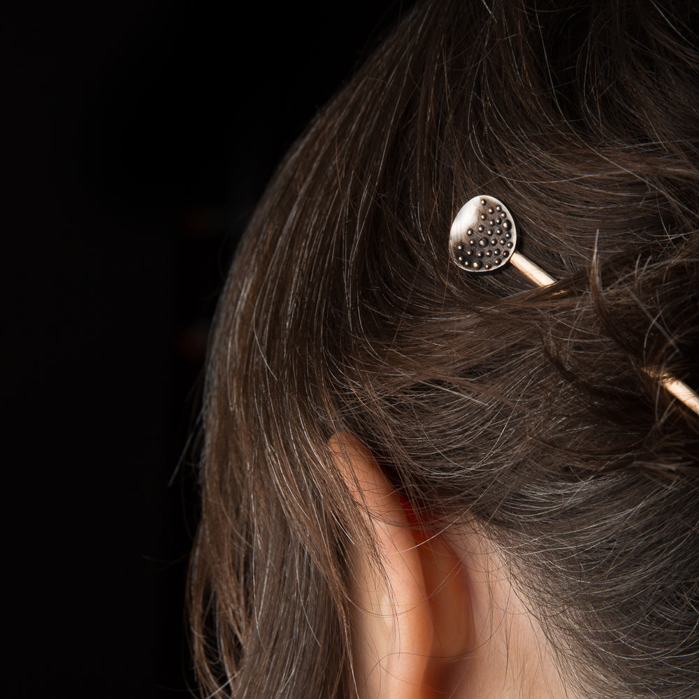 Porterness Studio Bronze Lolly Shawl Pin Hair