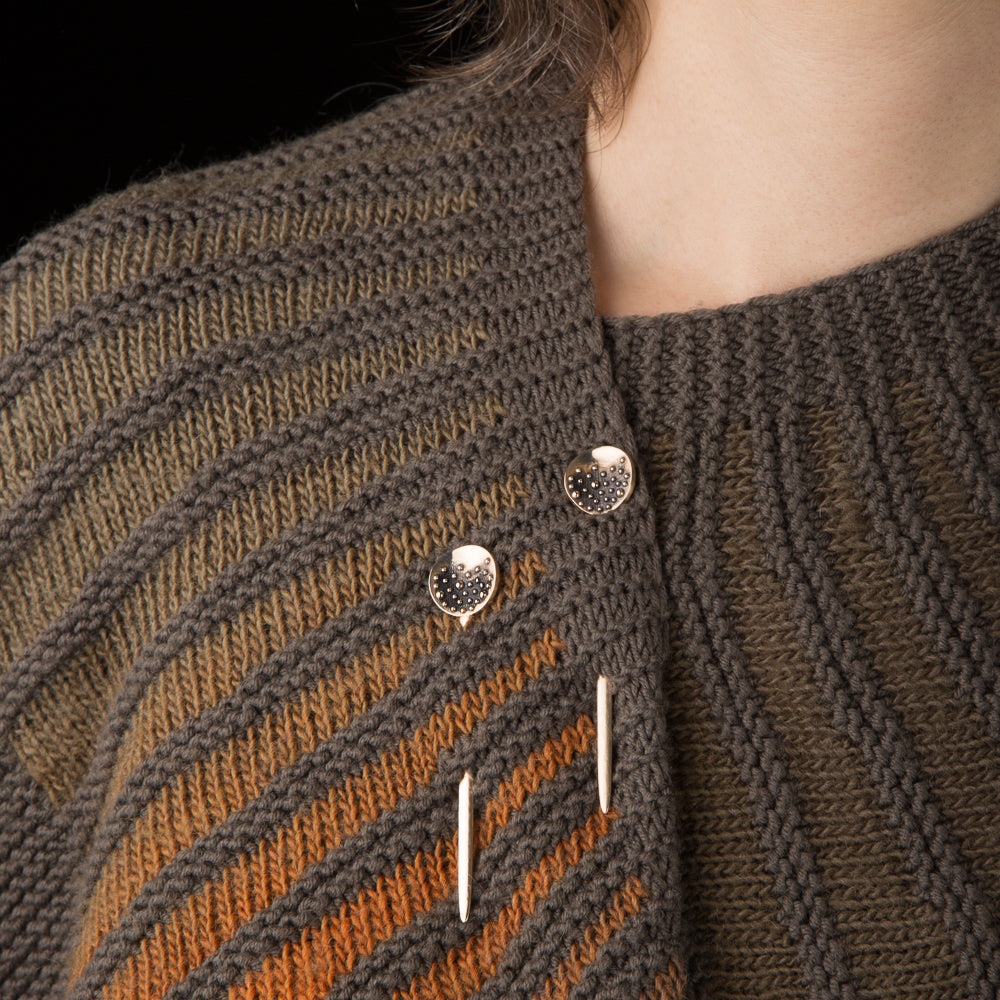 Porterness Studio Bronze Lolly Shawl Pin Luxury Knitting Jewelry for the Contemporary Yarn Connoisseur