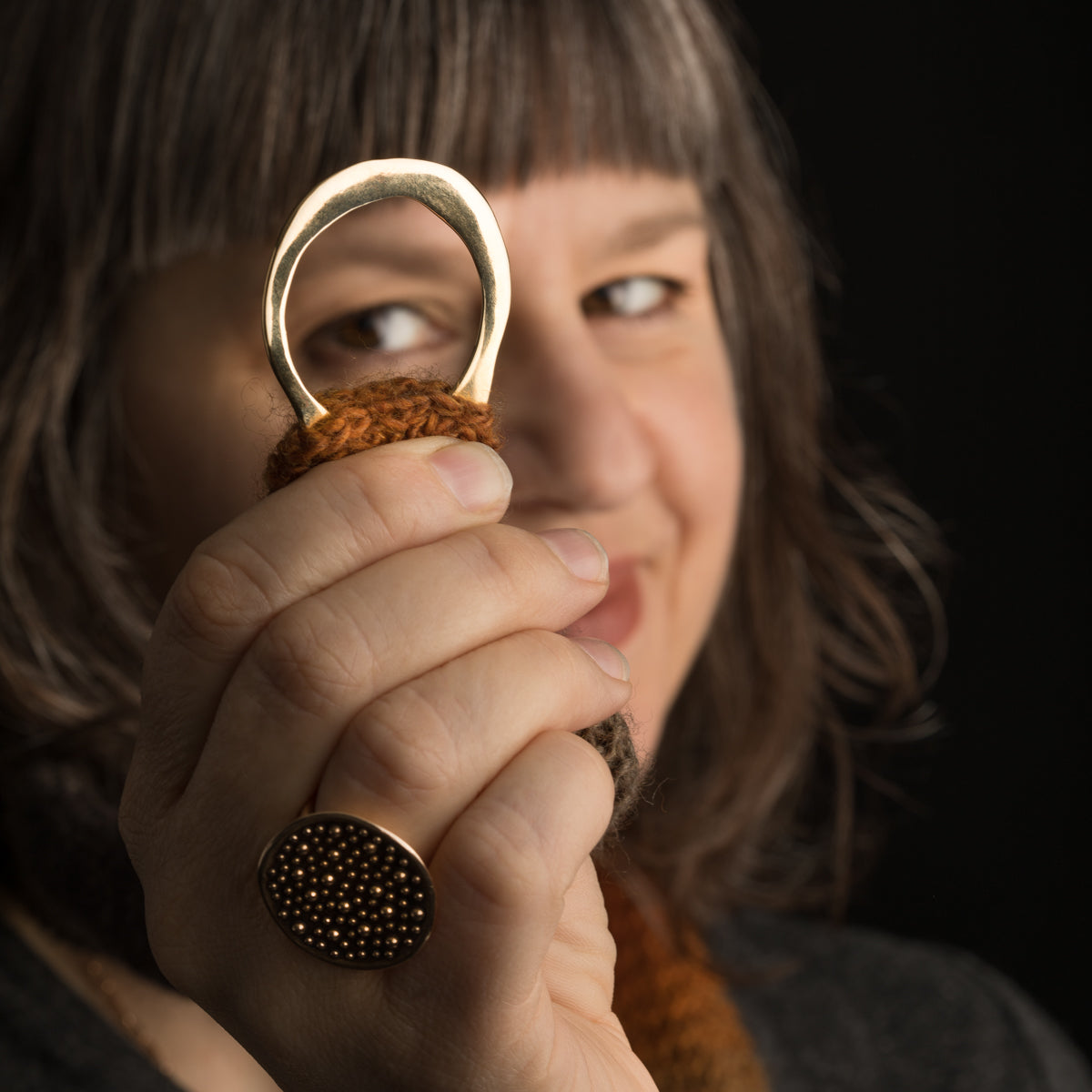 Porterness Studio Shawl Ring Luxury Knitting Jewelry Contemporary Yarn Connoisseur