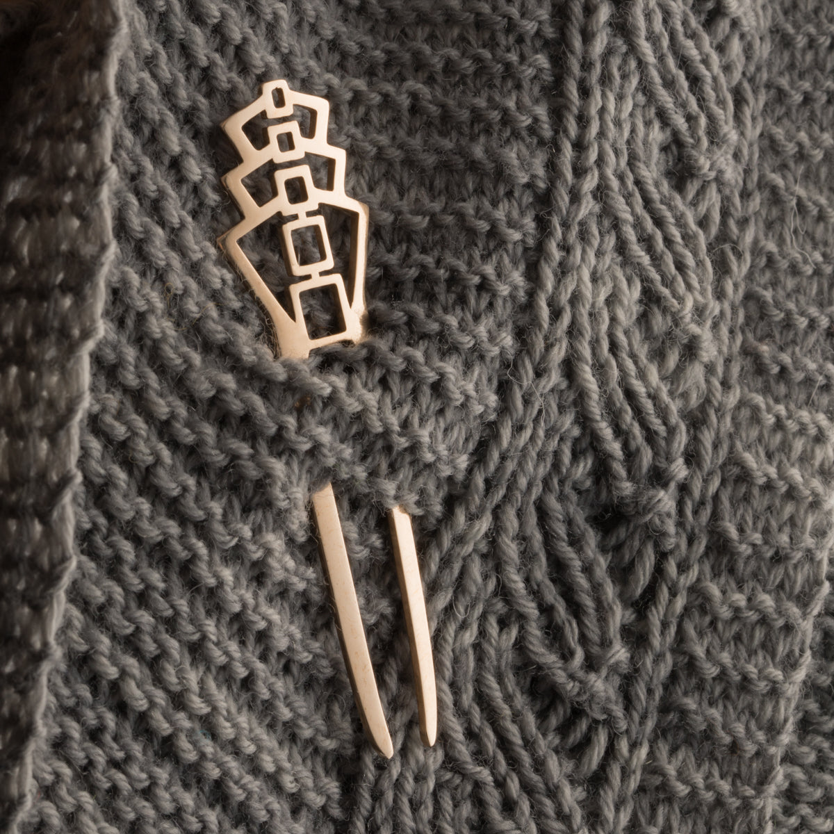 Porterness Studio Deco Boxes Bronze Shawl Pin