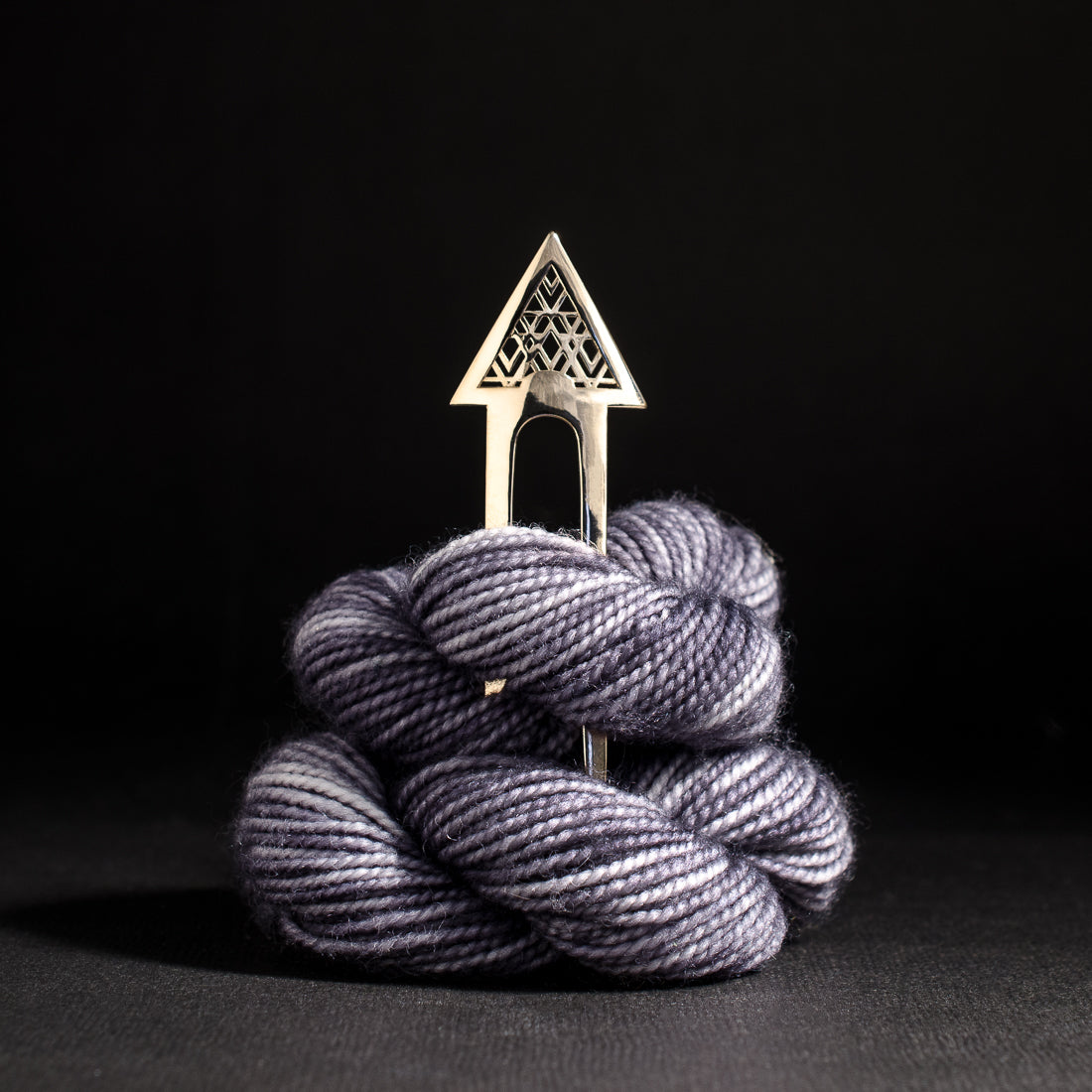 Porterness Bronze Triangle Shawl Pin For Knitters and Crocheters