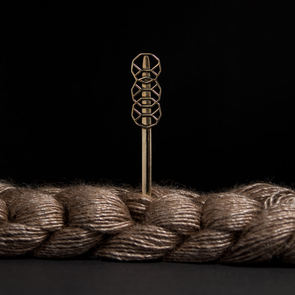 Porterness Studio Bronze Three Hexagon Shawl Pin