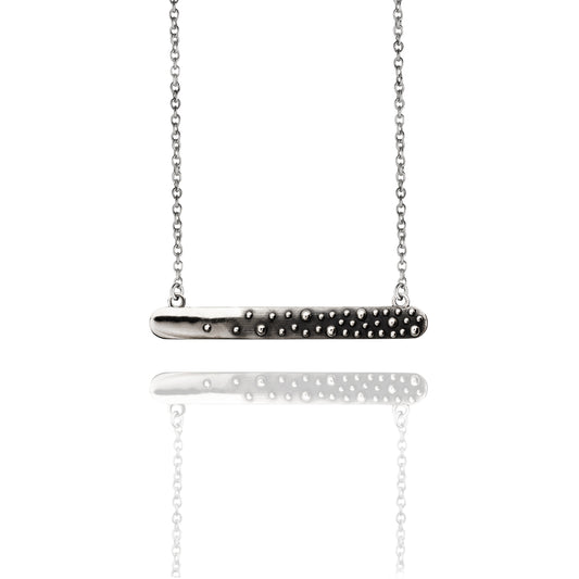Silver Demi-Sec Bubbles Bar Pendent
