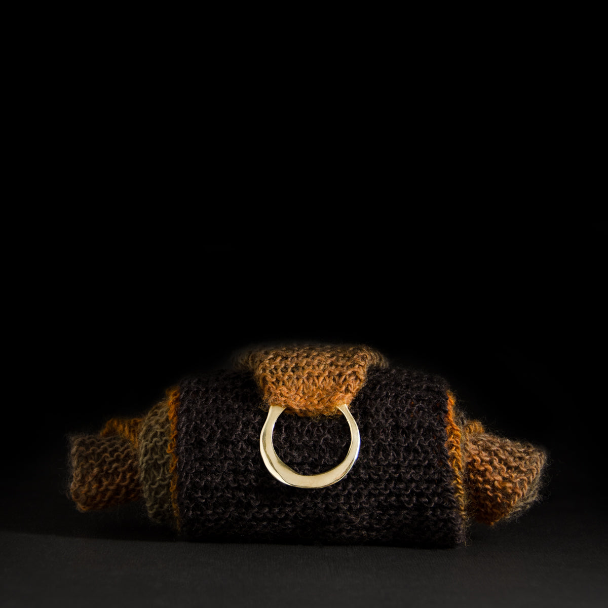 Porterness Studio Bronze Hand Craved Shawl Ring Luxury Knitting Jewelry for the Contemporary Yarn Connoisseur