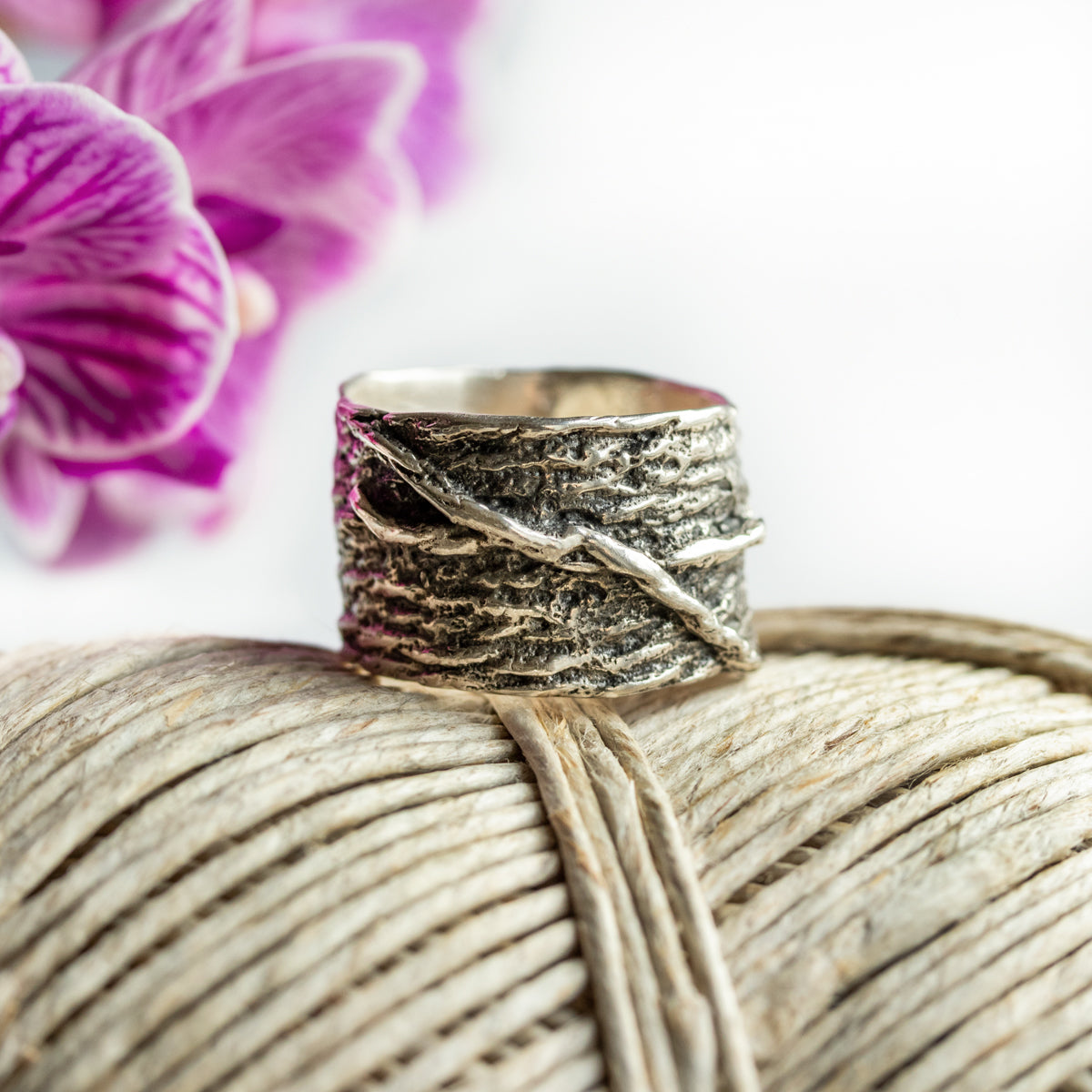 Porterness Studio Forget Me Not Knot Fiber Ring