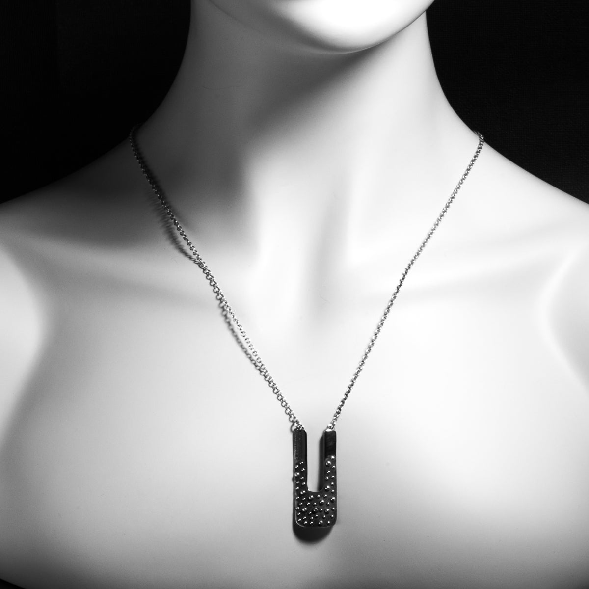 Porterness Studio Silver Demi-Sec Tiny Bubble U Necklace