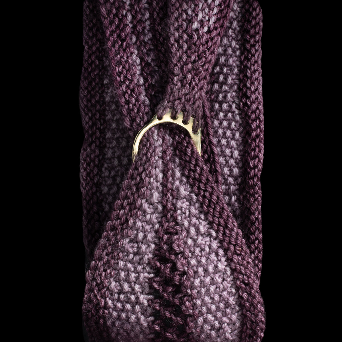 Porterness Studio Bronze Hand Craved Shawl Ring Luxury Knitting Jewelry for the Contemporary Yarn Connoisseur
