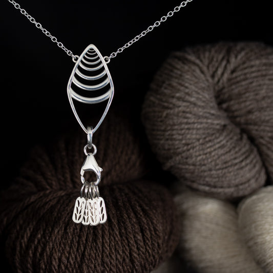 Sterling Silver Removable Stitch Marker Necklace - Fade