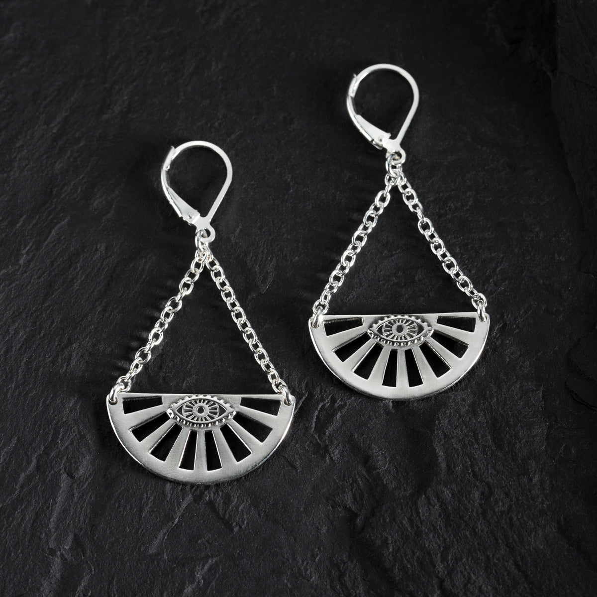 Sterling Silver Eye Swinger Earrings