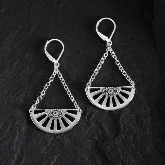Sterling Silver Eye Swinger Earrings