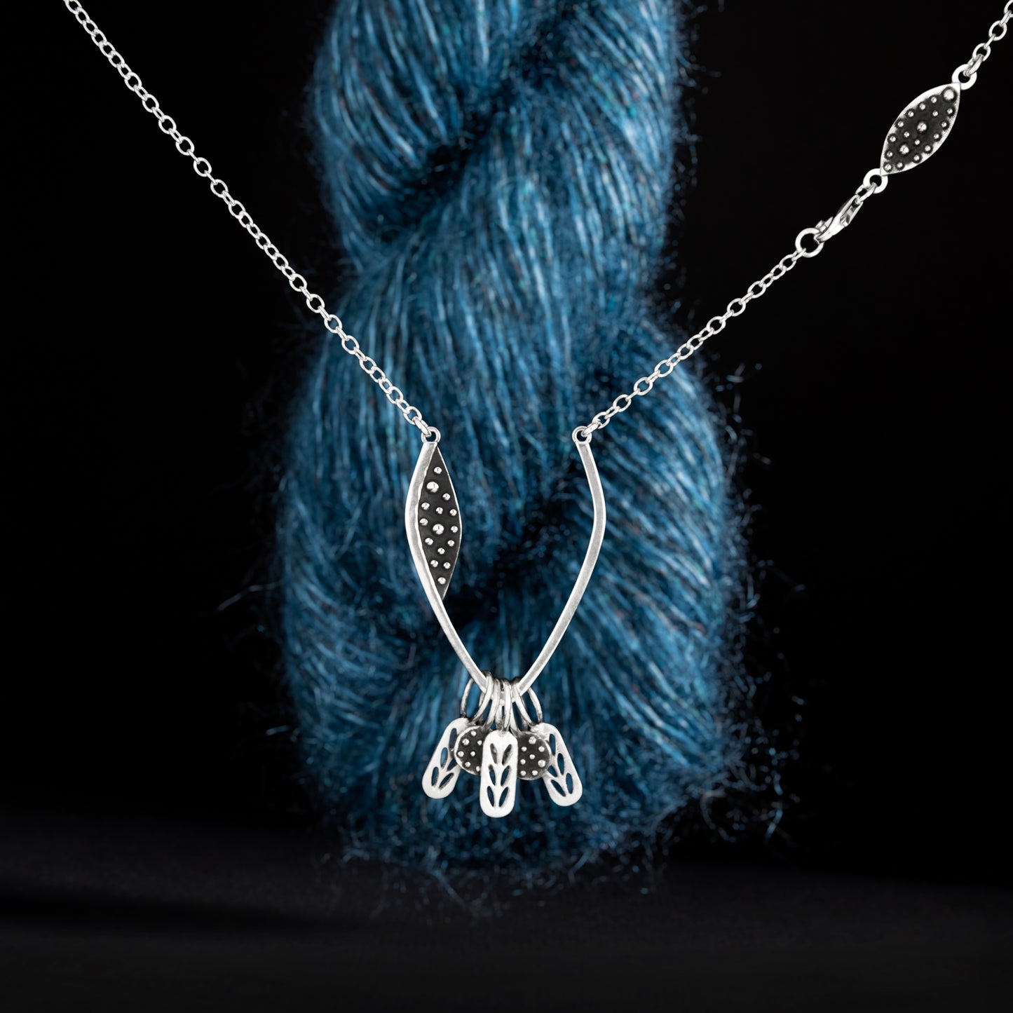 Sterling Silver Stitch Marker Necklace - Demi Sec