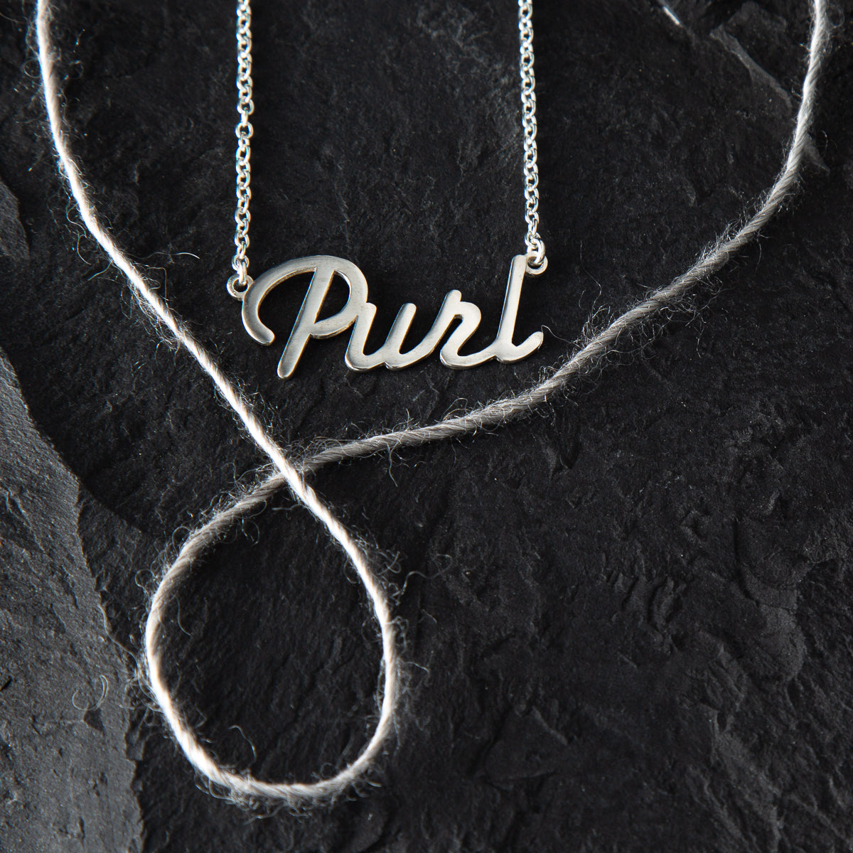 Sterling Silver Purl Necklace