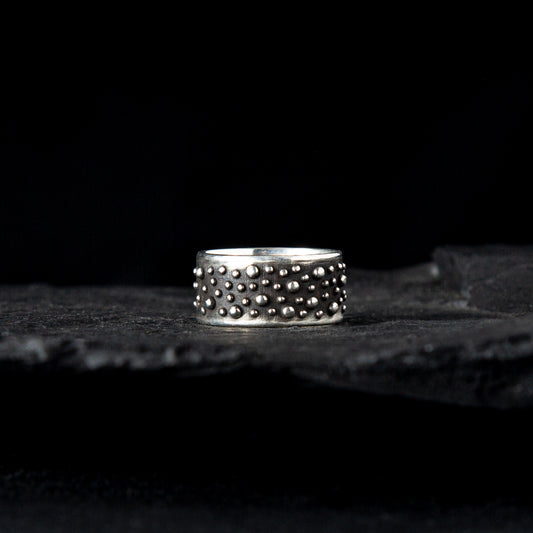 Sterling Silver Demi-Sec Bubble Band Ring