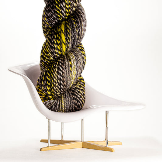 Porterness Studio Framed Photographic Print - Yarn with White Mid-Century Chair