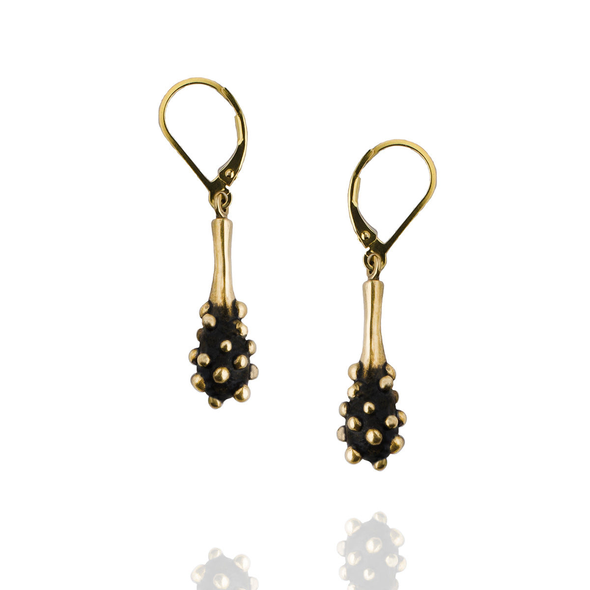 Porterness Studio Bronze and Gold Filled Demi-Sec In Motion Drop Earrings Bam Bam