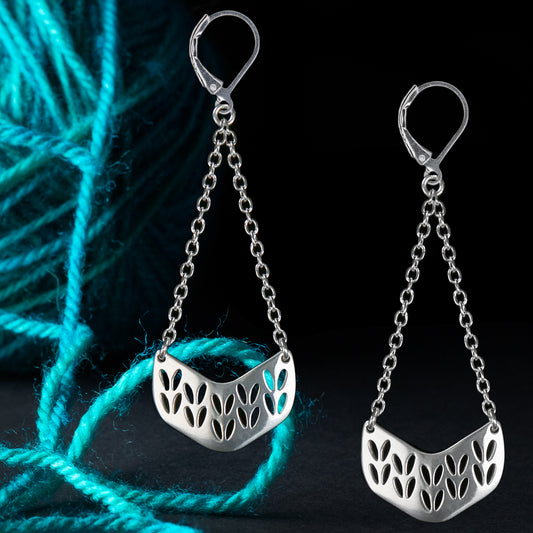 Swinger Chevron Stockinette Earrings