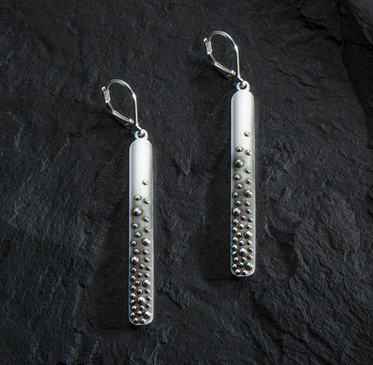 Silver Demi-Sec Flute Earrings