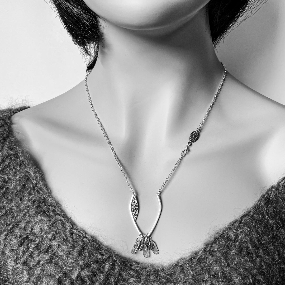 Sterling Silver Stitch Marker Necklace - Demi Sec