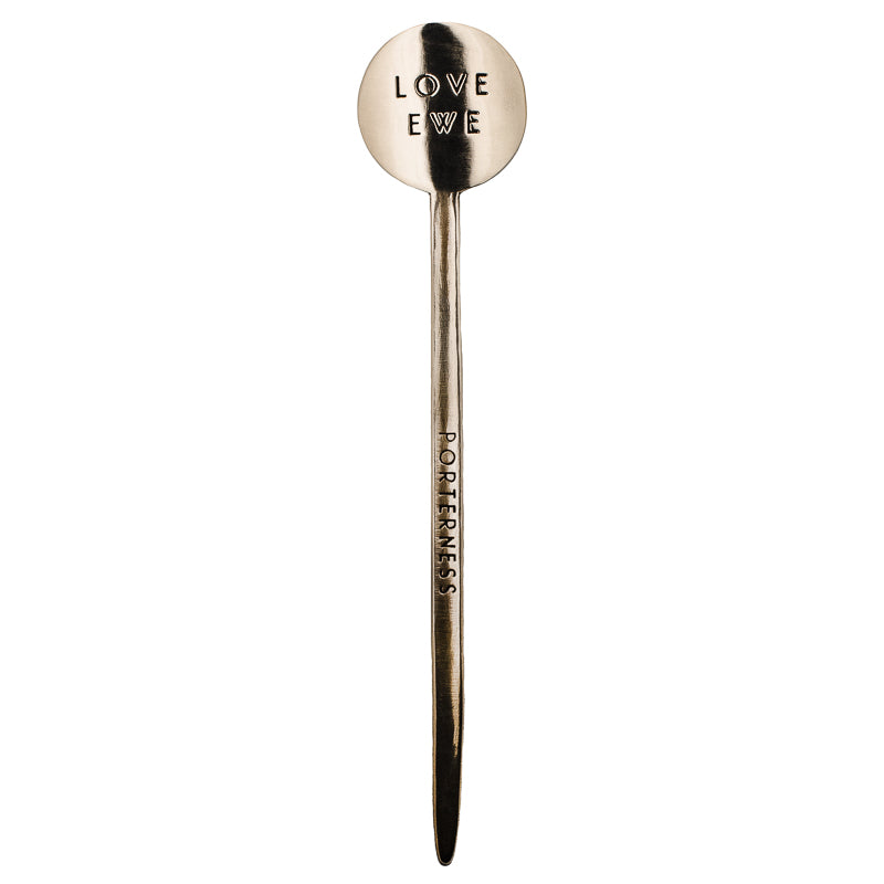 Porterness Studio Bronze Lolly Shawl Pin "Love Ewe" Luxury Knitting Jewelry for the Contemporary Yarn Connoisseur