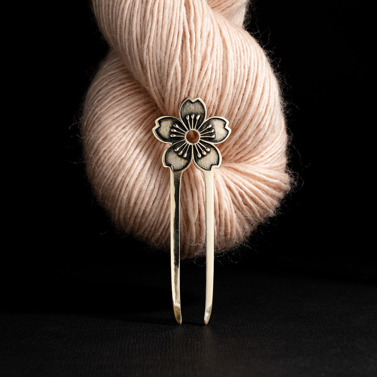 Porterness Studio Bronze Blossom Shawl Pin for knitters