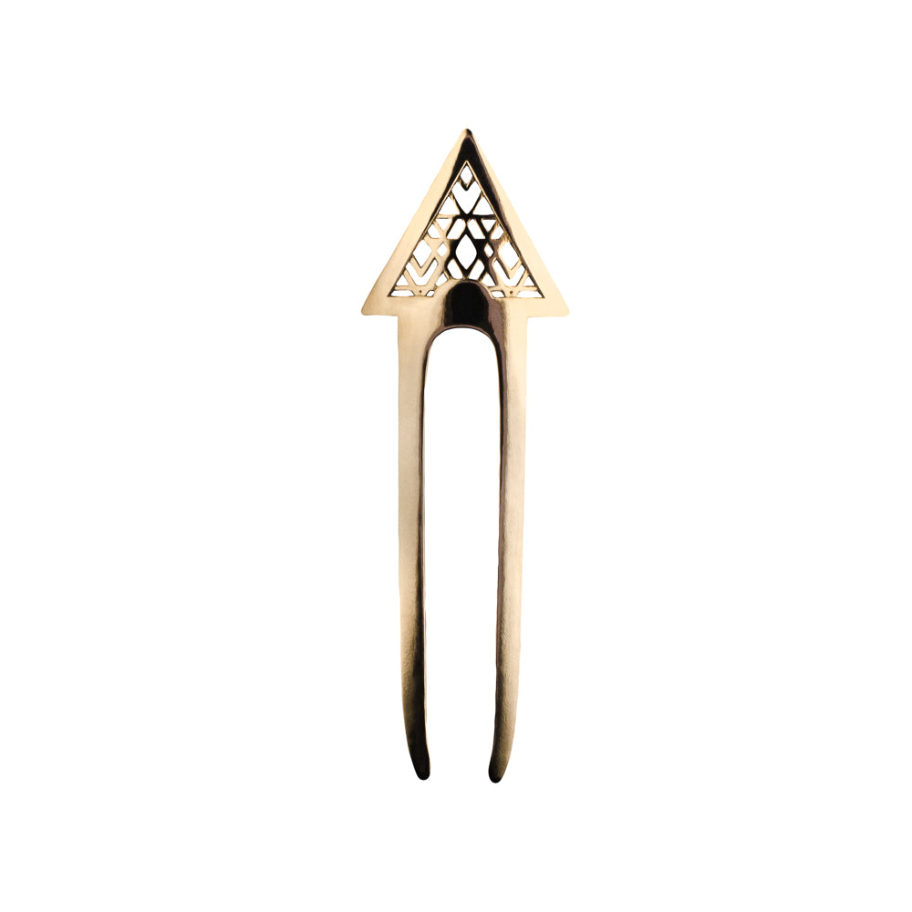 Porterness Bronze Triangle Shawl Pin For Knitters and Crocheters