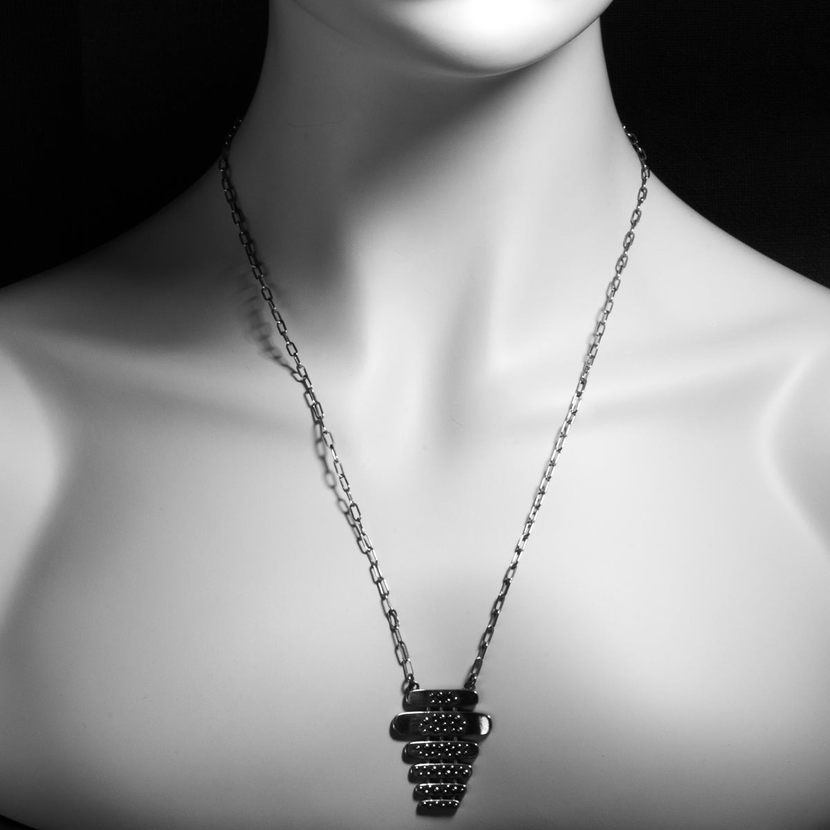 Porterness Studio Sterling Silver Devine Lines NecklaceSilver Chuck and Ray Lounge Necklace