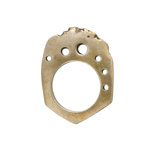 Porterness Studio Angled Bronze Bitey Ring with Space