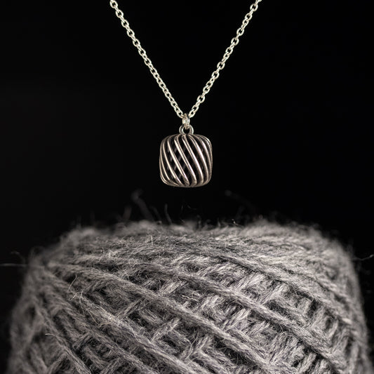 There Will Be Yarn Cake Necklace in Sterling Silver