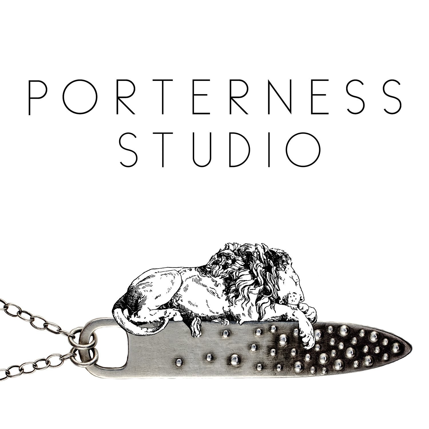 Porterness Studio Sterling Silver Tiny Bubbles Stick Pendent