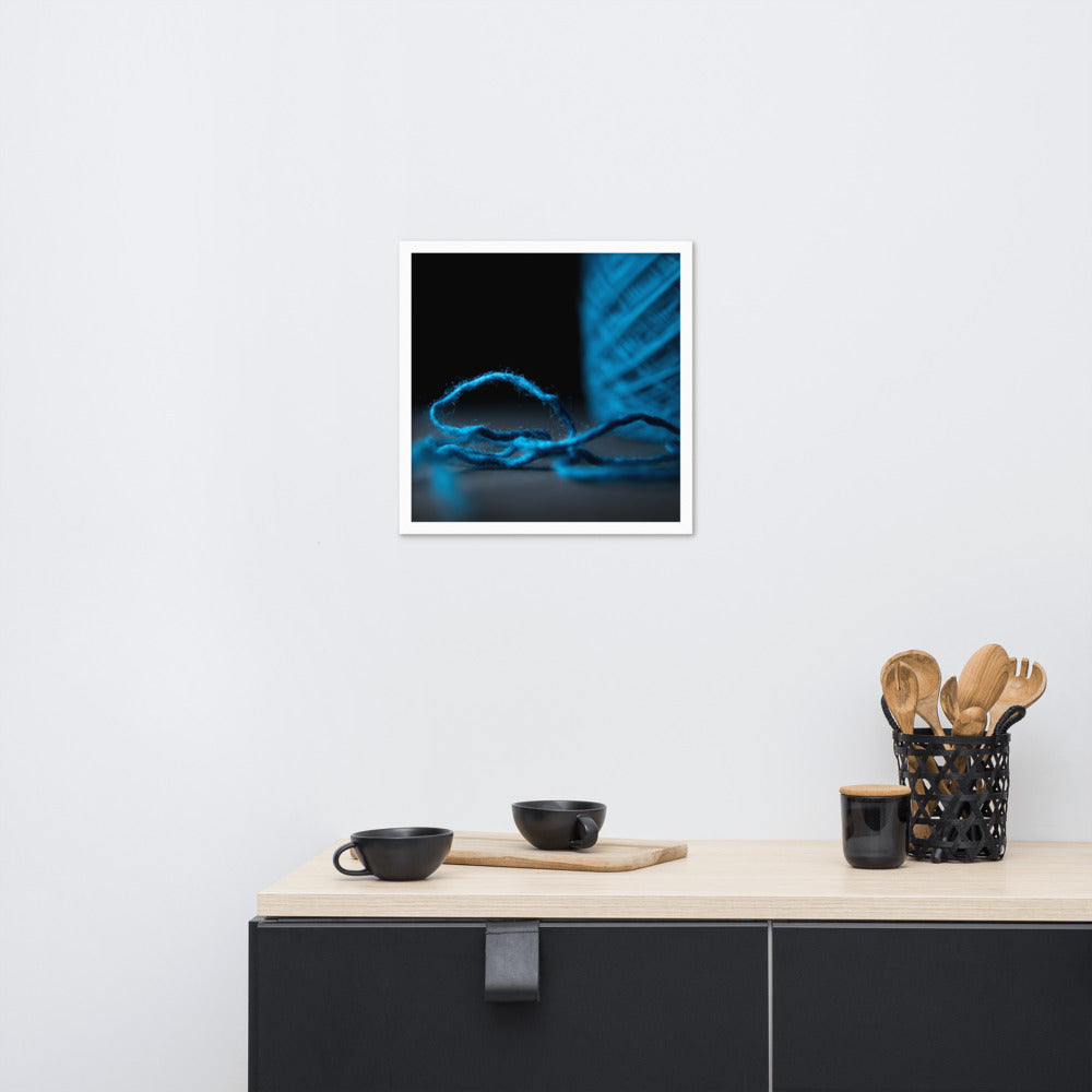 Porterness Studio Framed Photographic Print - Delicate Blue Yarn Cake